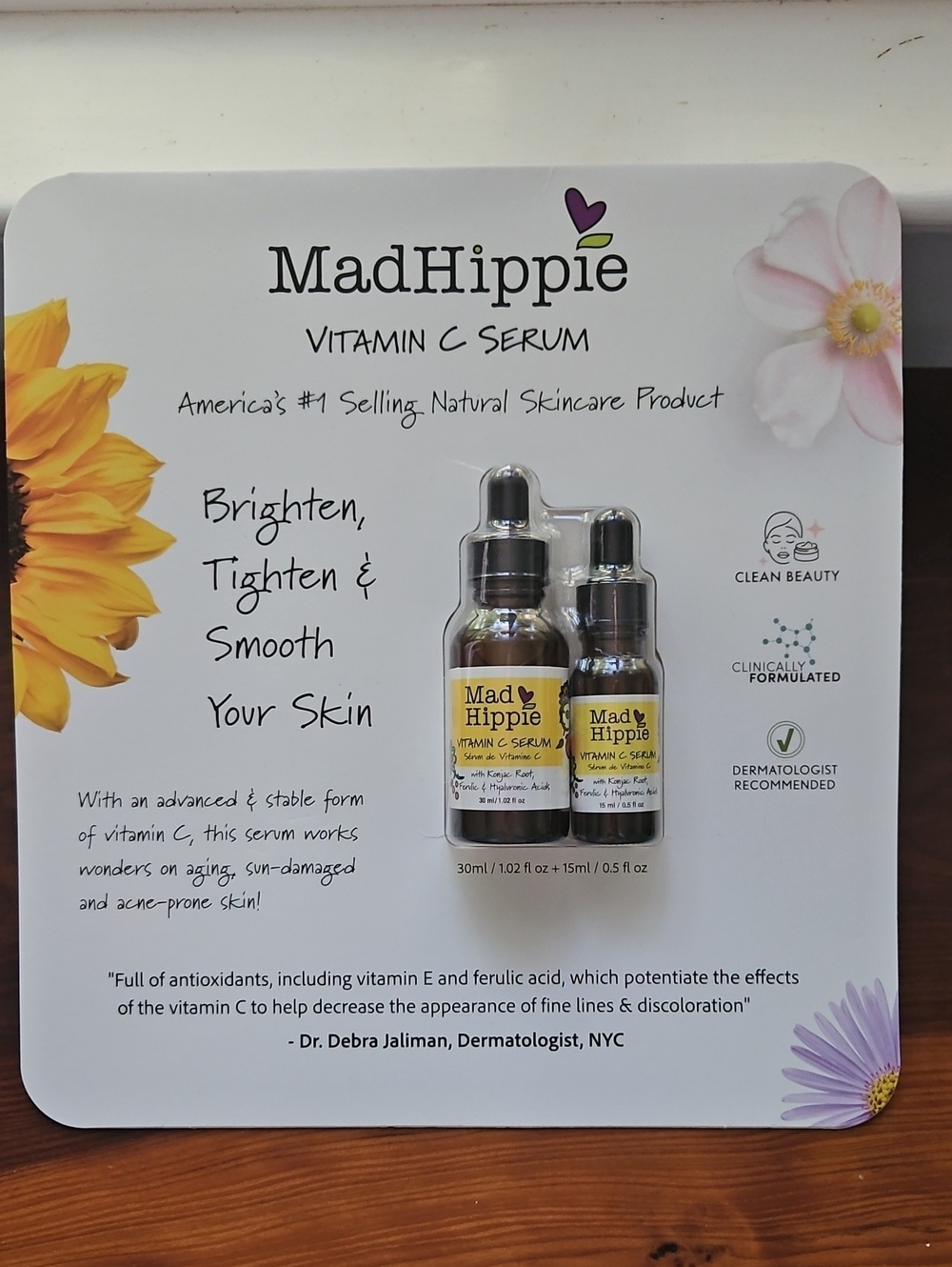 Mad Hippie - Vitamin C Serum 2 Bottles 30ml/1.02fl oz and 15ml/0.5 fl oz NEW